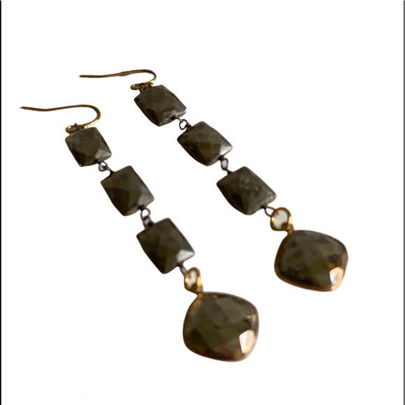 ⚡️JUST REDUCED 💥NWT GEMEL 14kv Pyrite Earrings - Picture 1 of 6